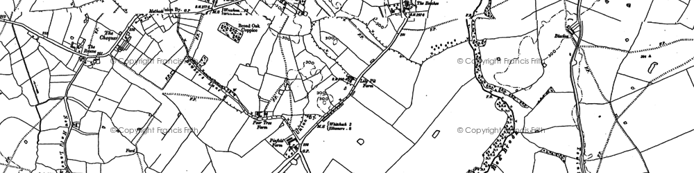 Old map of Bubney Moor in 1909