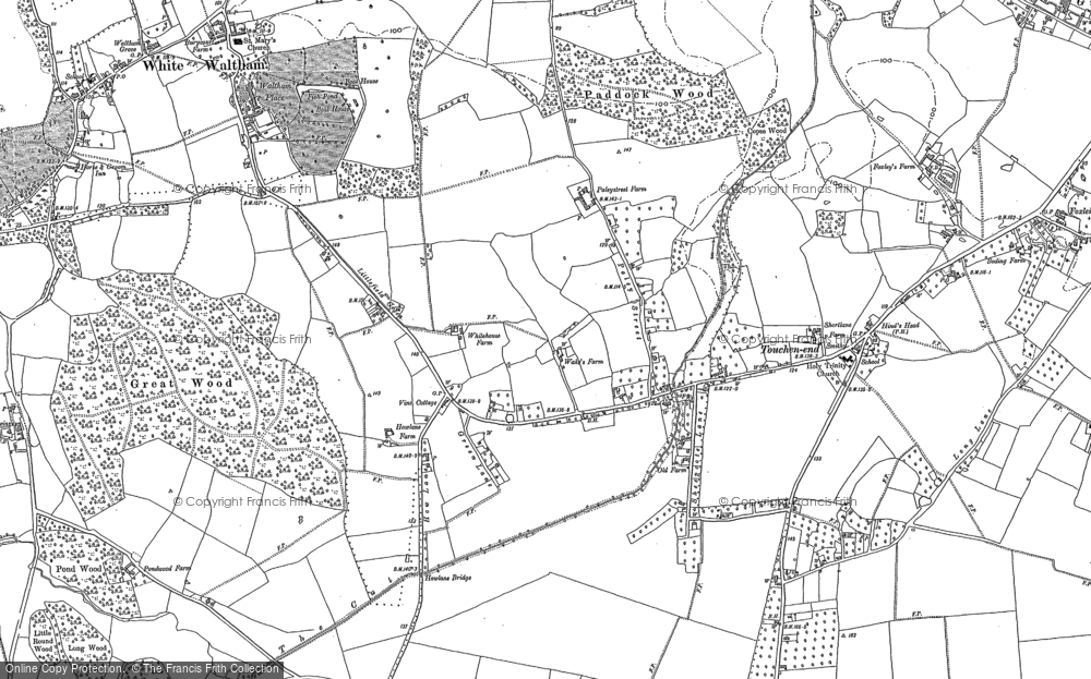 Old Map of Historic Map covering Braywoodside in 1910
