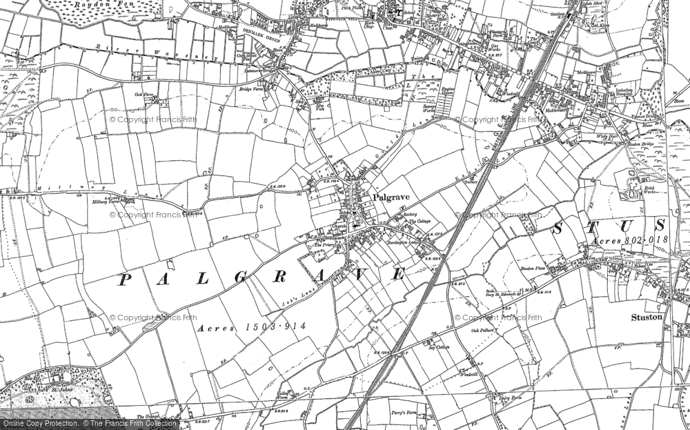 Old Map of Palgrave, 1885 - 1903 in 1885