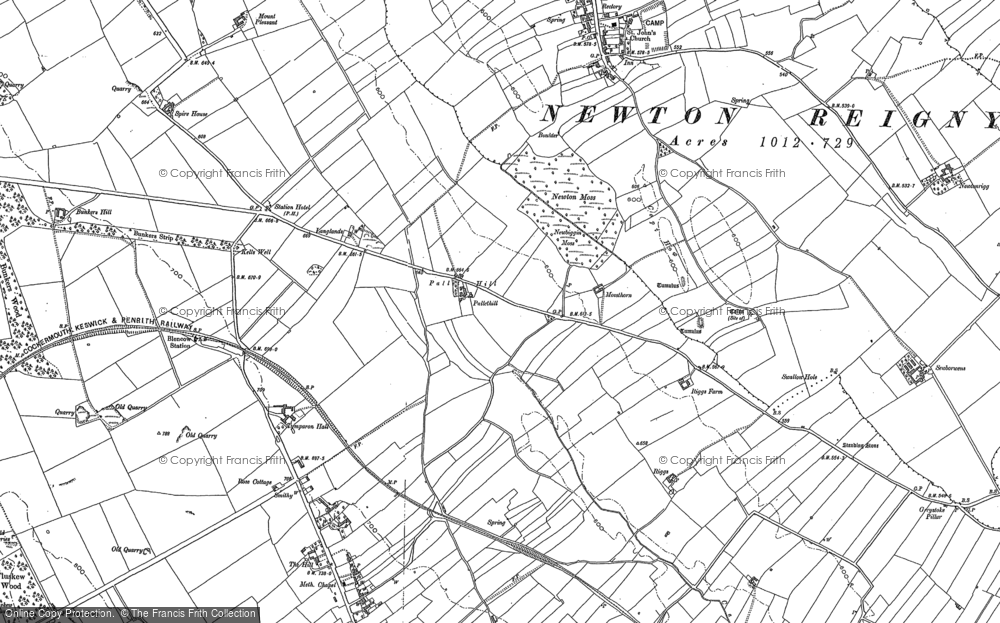 Old Map of Pallet Hill, 1898 - 1923 in 1898