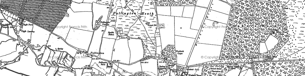 Old map of Pallington Heath in 1886