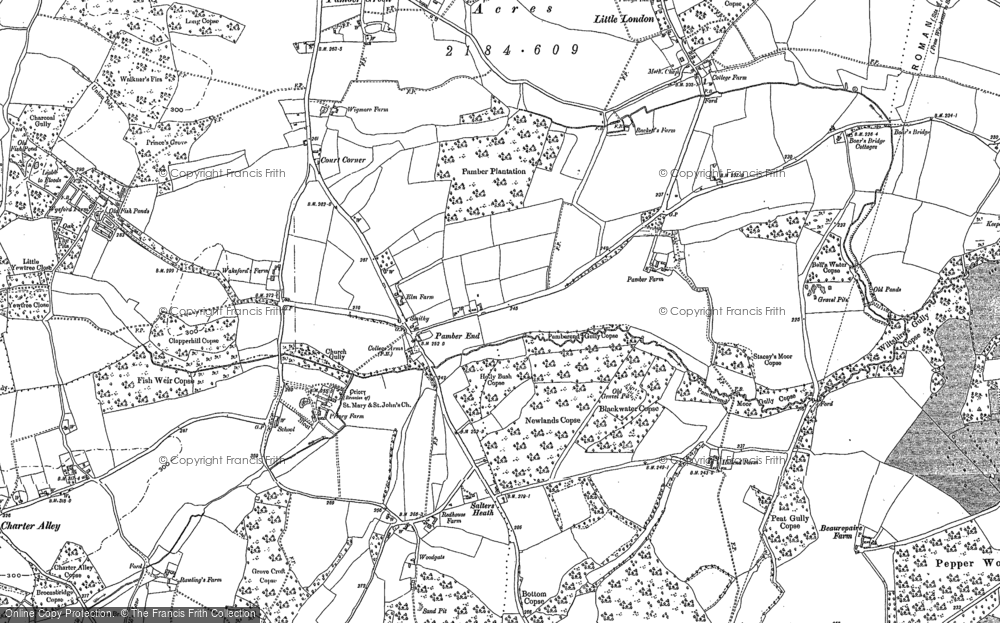 Old Map of Pamber End, 1894 in 1894