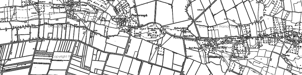 Old map of Panborough in 1884