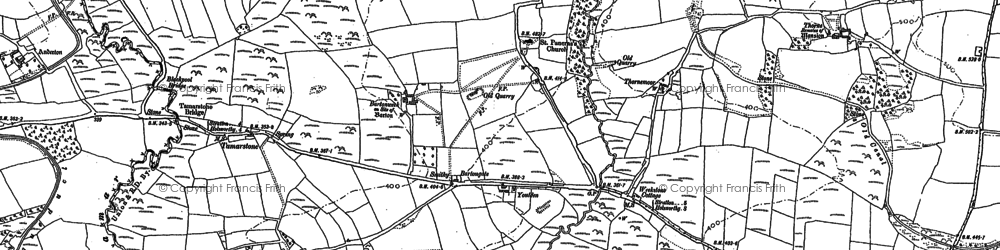 Old map of Barton, The in 1883