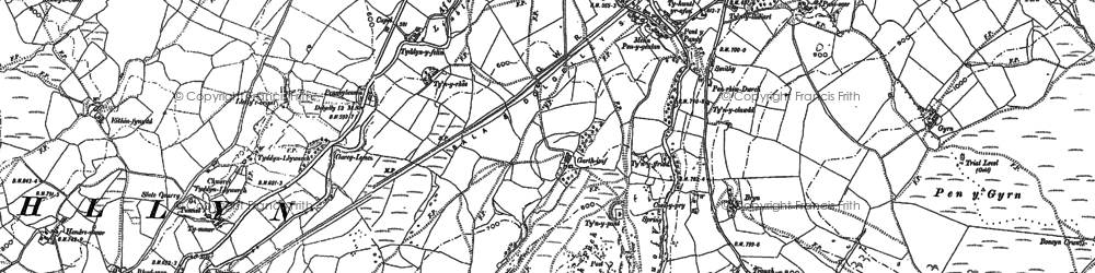 Old map of Pandy in 1887