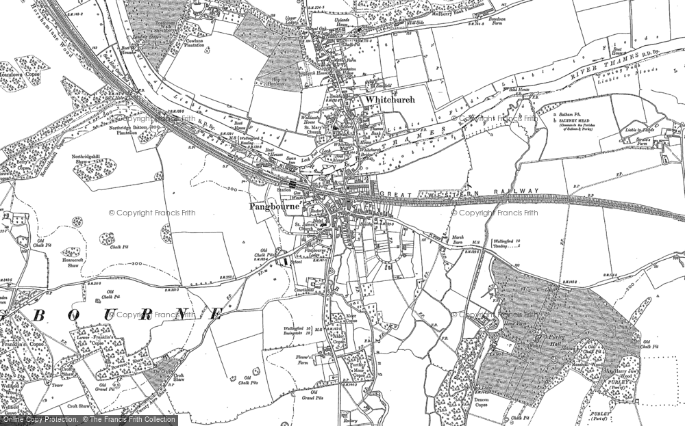 Old Map of Pangbourne, 1910 in 1910