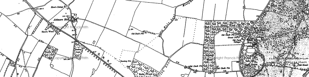 Old map of Hall Grove in 1897
