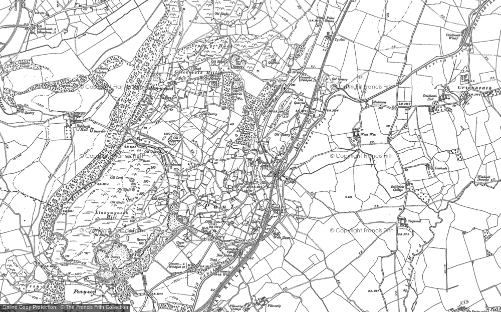 Old Map of Pant, 1874 - 1900 in 1874