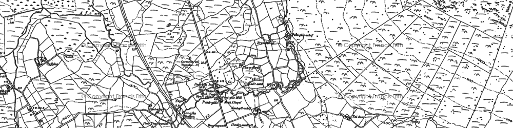 Old map of Pant Glâs in 1887