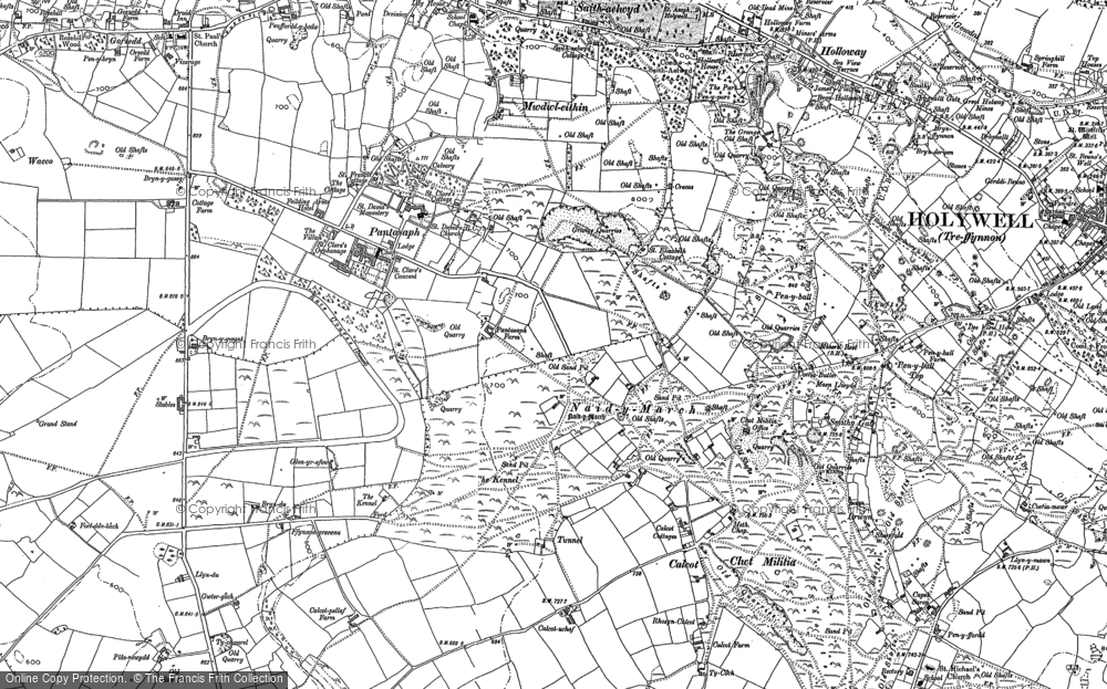 Old Map of Historic Map covering Smithy Gate in 1898