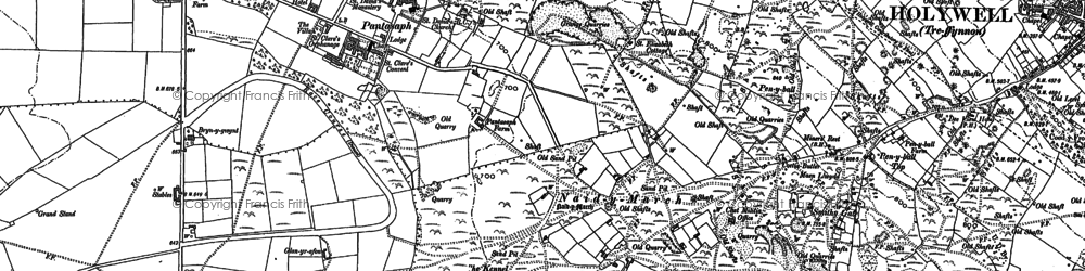 Old map of Pantasaph in 1898