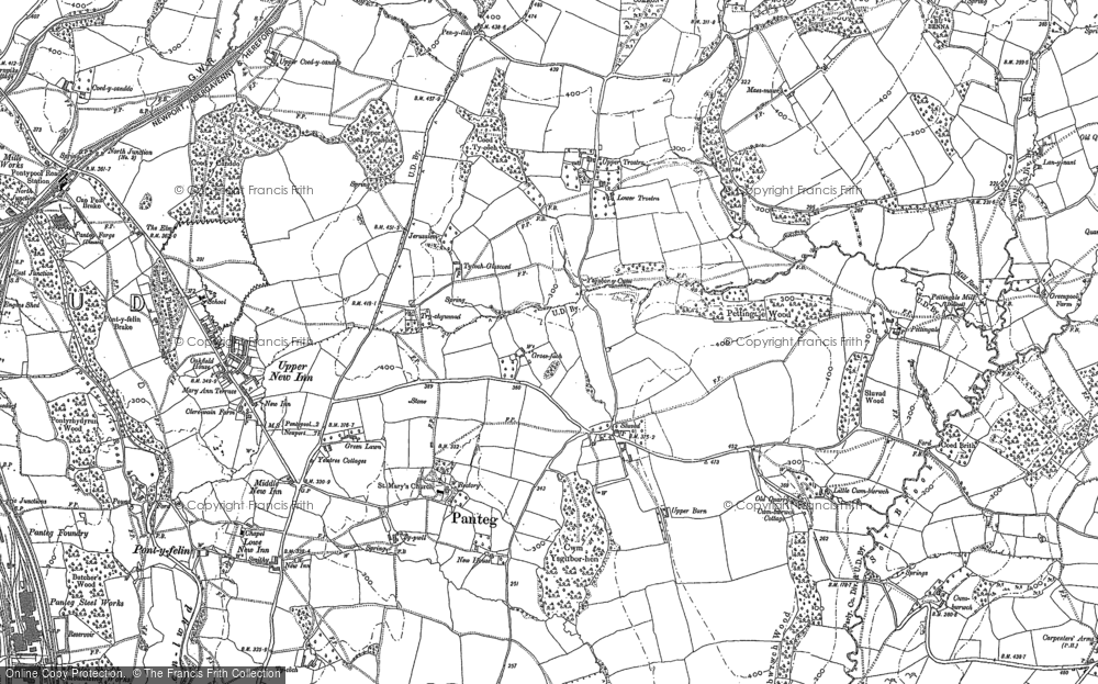 Old Map of Panteg, 1900 in 1900