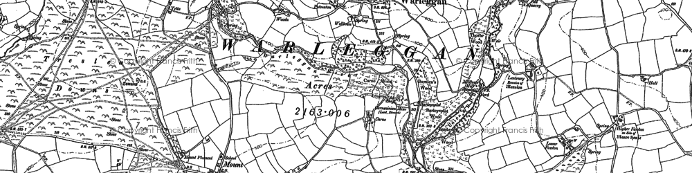 Old map of Lantewey in 1881
