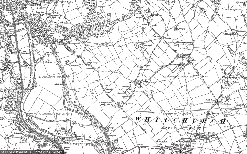 Old Map of Pantmawr, 1915 in 1915