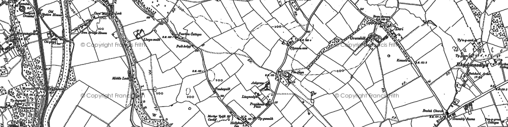 Old map of Coryton in 1915