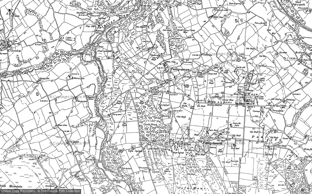 Old Map of Pantymwyn, 1898 - 1910 in 1898