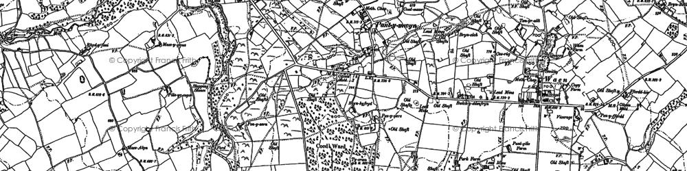 Old map of Pantymwyn in 1898