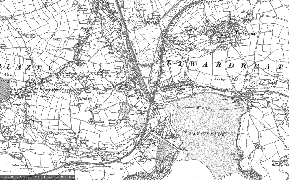 Old Map of Par, 1906 in 1906
