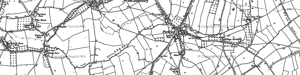 Old map of Withial in 1885