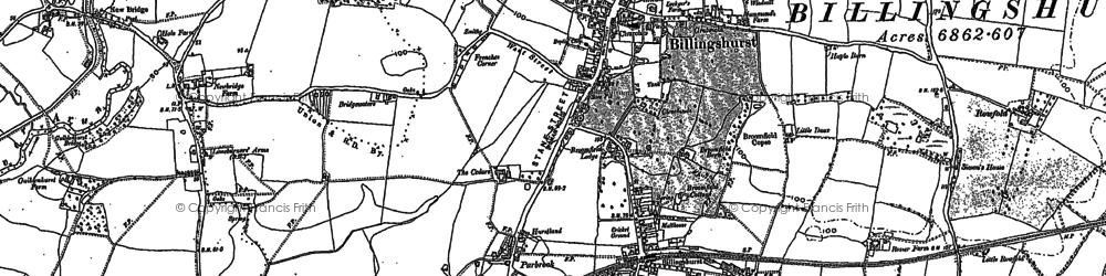 Old map of Parbrook in 1896