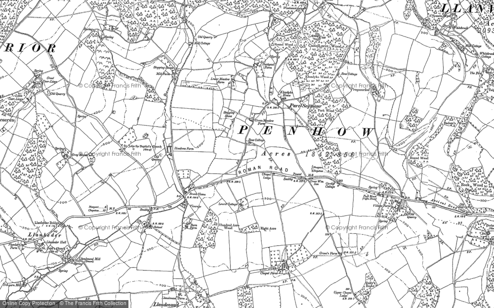 Old Map of Historic Map covering Bertholau Graig in 1900