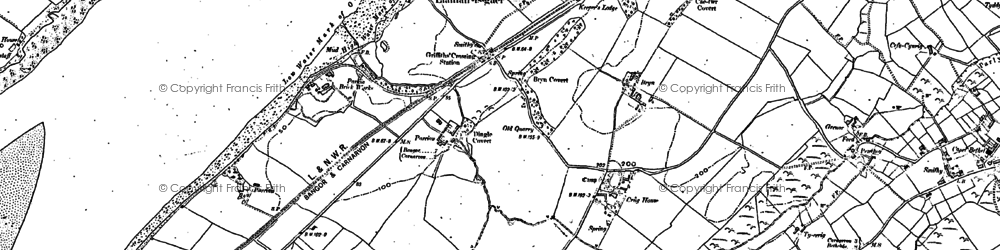 Old map of Parciau in 1899