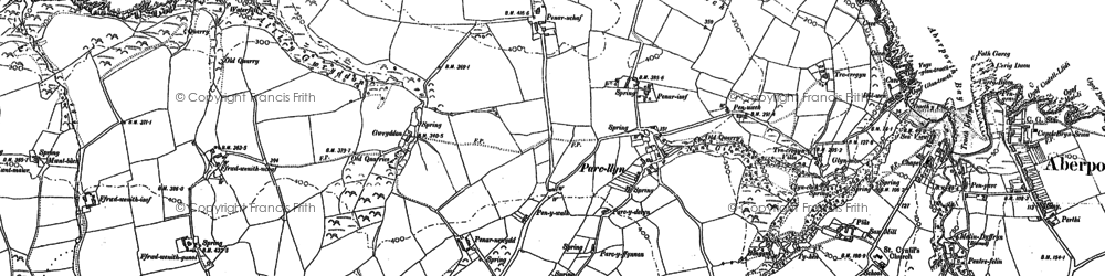 Old map of Parcllyn in 1904