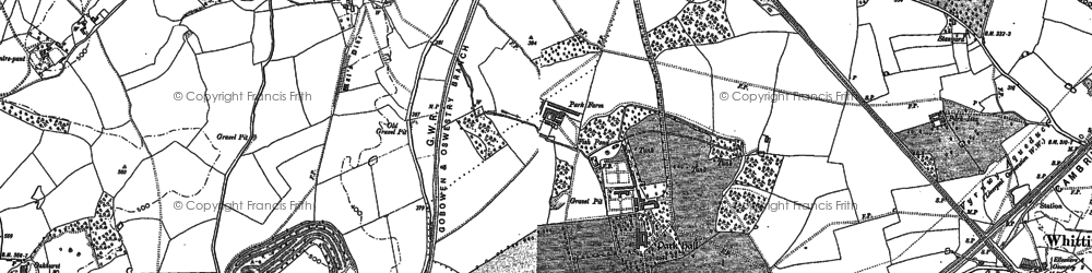 Old map of Park Hall in 1874