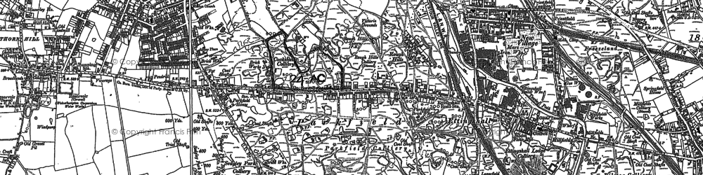 Old map of Parkfield in 1884