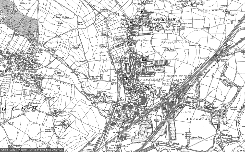 Old Map of Historic Map covering Barbot Hall in 1890