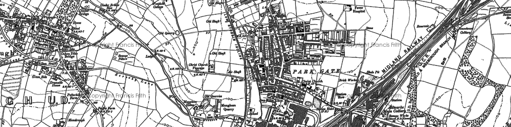 Old map of Parkgate in 1890
