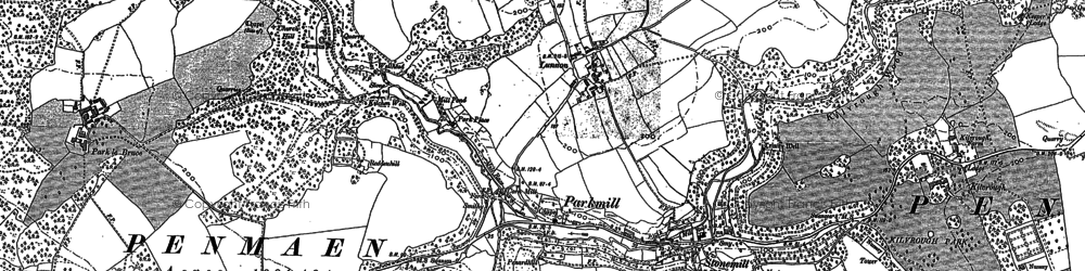 Old map of Parkmill in 1896