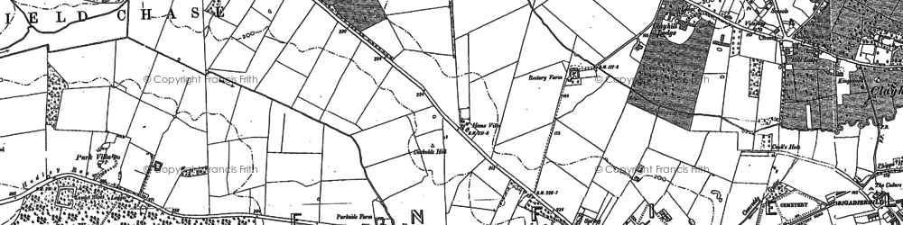 Old map of Crews Hill in 1895
