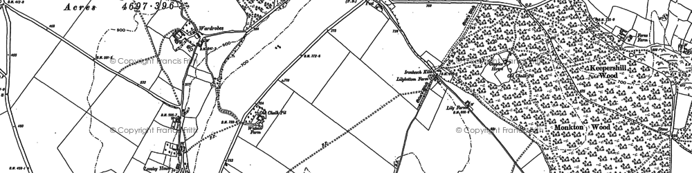 Old map of Parslow's Hillock in 1897