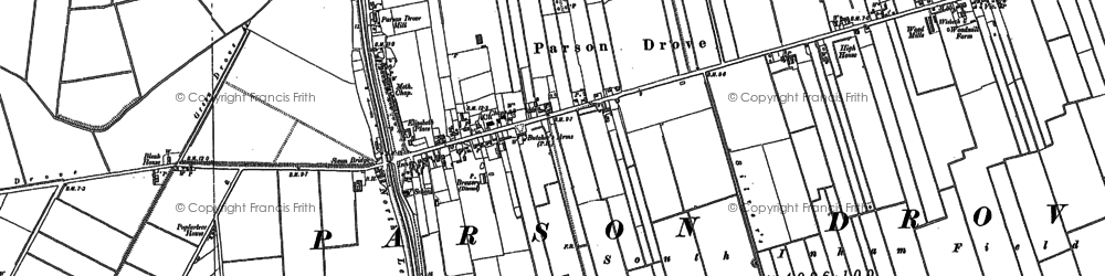 Old map of Church End in 1900
