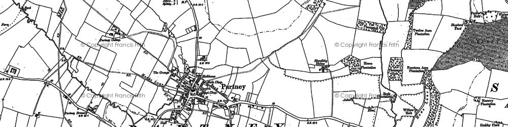 Old map of Partney in 1887