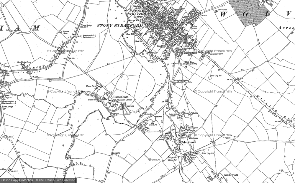 Old Map of Historic Map covering Lower Weald in 1898