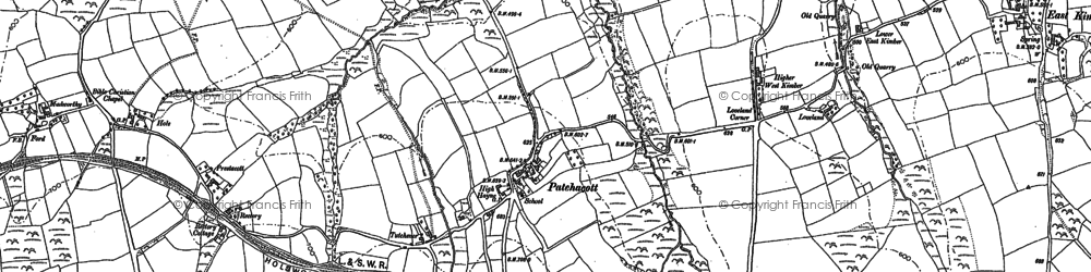 Old map of Patchacott in 1883