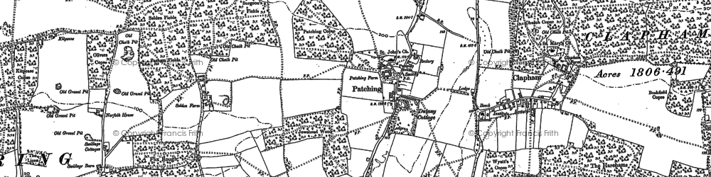 Old map of Angmering Park in 1896