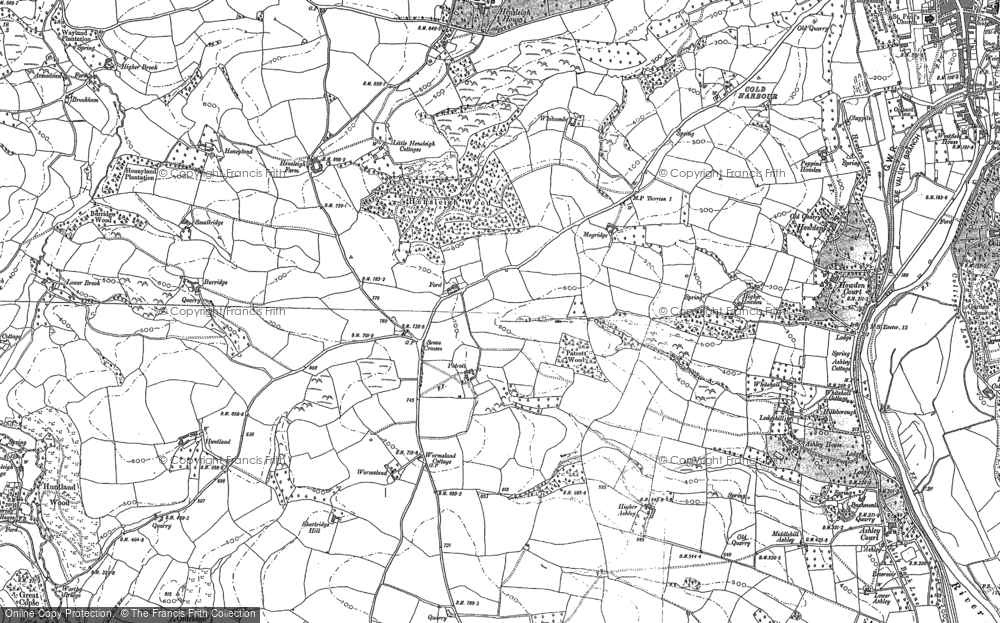 Old Map of Patcott, 1886 - 1887 in 1886