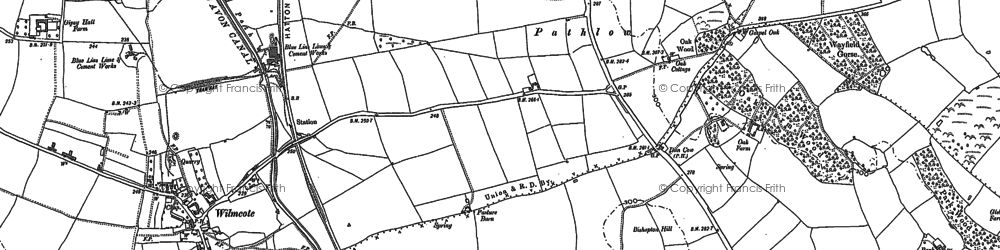 Old map of Pathlow in 1885