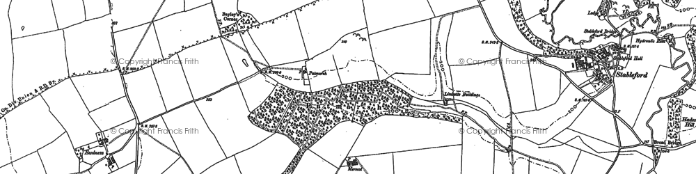Old map of Crowgreaves in 1882