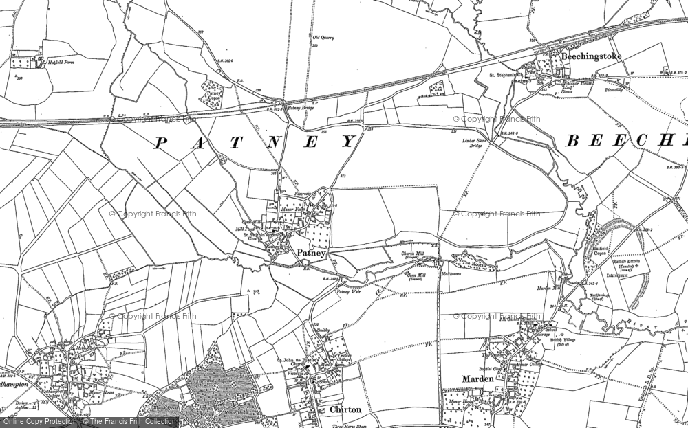 Old Map of Patney, 1899 in 1899