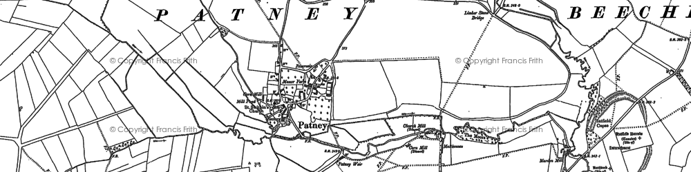 Old map of Patney in 1899