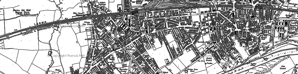 Old map of Winton in 1889