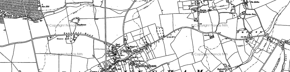 Old map of Pattingham in 1900