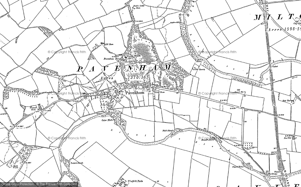 Old Map of Pavenham, 1882 in 1882