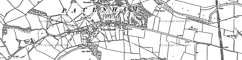 Old map of Pavenham in 1882