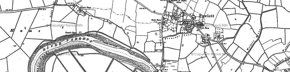 Old map of Pawlett in 1886