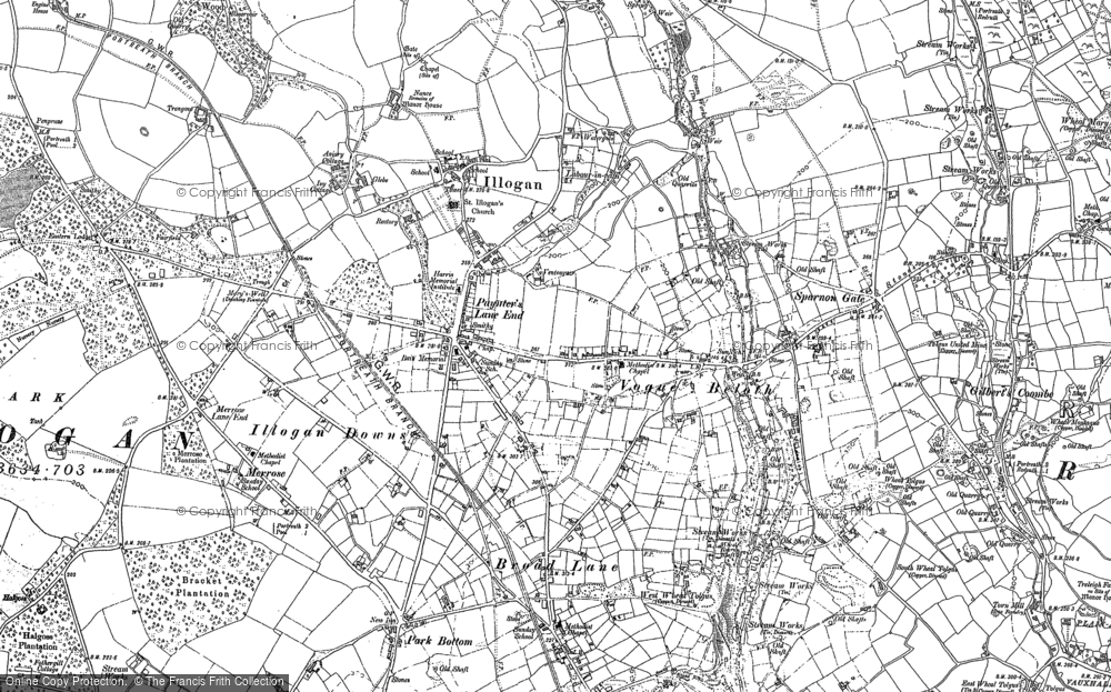 Old Map of Paynter's Lane End, 1878 - 1906 in 1878